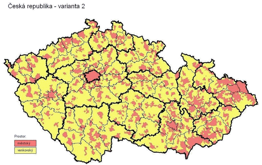 Česká republika – varianta 2 (mapa)